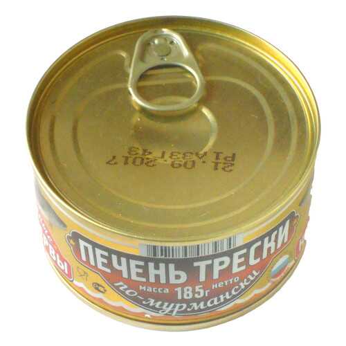 Печень трески Вкусные консервы по-мурмански 185 г в Светофор