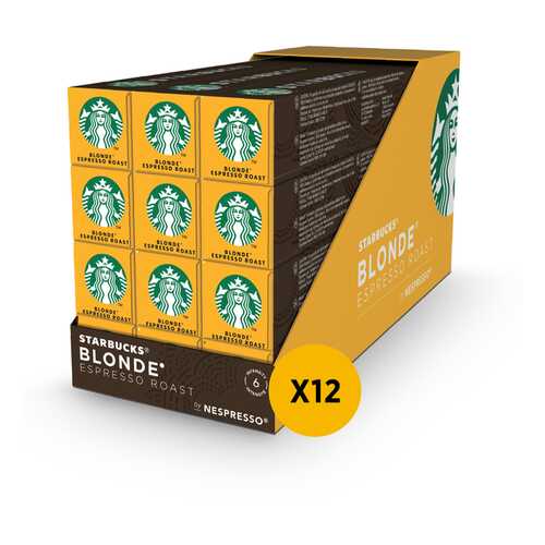STARBUCKS Blonde Espresso Roast, кофе молотый в капсулах для системы Nespresso, 12 шт. в Светофор