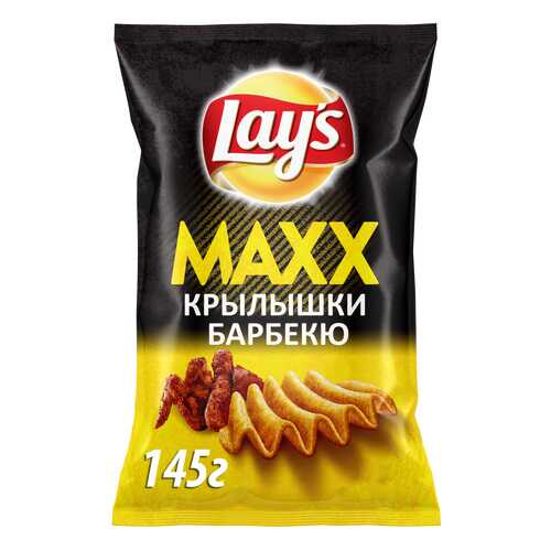 Картофельные чипсы Lay's maxx куриные крылышки барбекю 145 г в Светофор