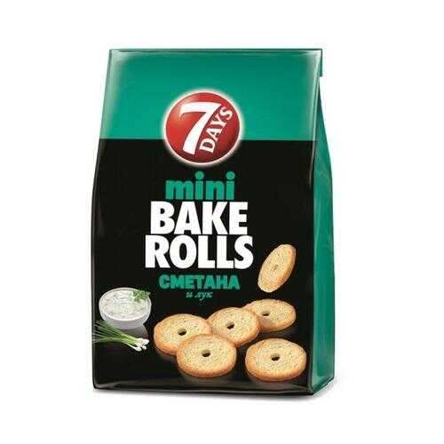 Сухарики 7 Days мини Bake rolls с приправой сметана и лук 10*80 г в Светофор