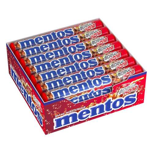 Драже Mentos cola жевательное 21*37 г в Светофор
