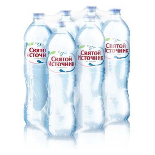 Вода питьевая Святой Источник негазированная пластик 1.5 л 6 штук в упаковке в Светофор
