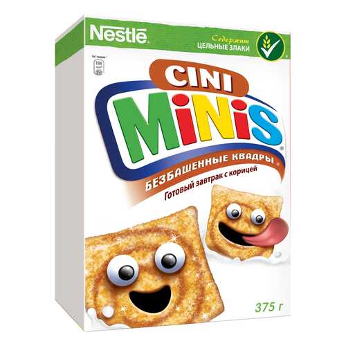 Готовый завтрак Cini Minis безбашенные квадры с корицей 375 г в Светофор