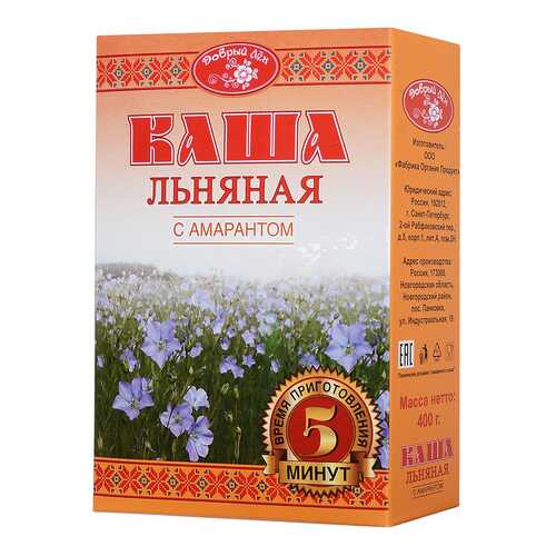 Каша Добрый Лен льняная с амарантом 400 г в Светофор