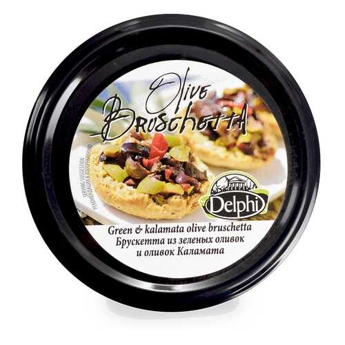 Брускетта Delphi из зеленых оливок и оливок Каламата Intercomm Foods S.A. 230г Греция в Светофор