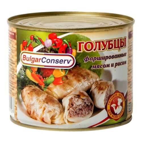 Голубцы фаршированные BulgarConserv с мясом и рисом 540 г в Светофор