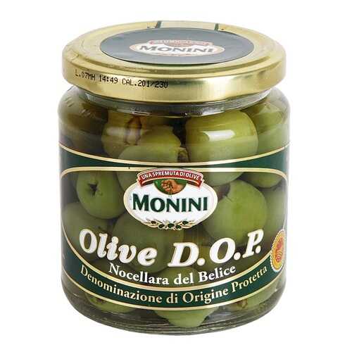 Оливки зелёные Monini D.O.P. без косточки 120 г стекло Италия в Светофор