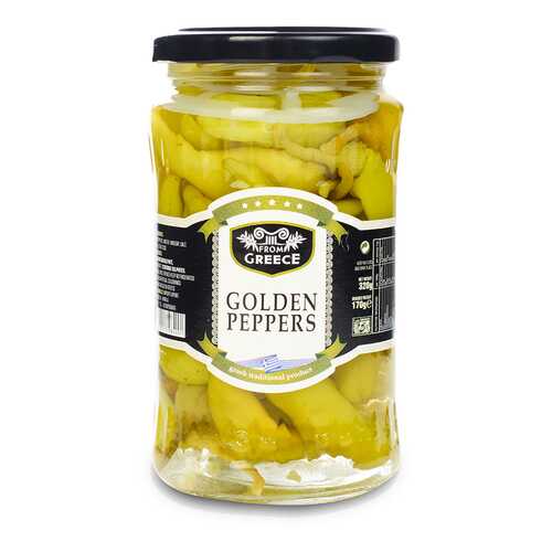 Перец зеленый средне-острый консервированный, From Greece, 320 г, Греция в Светофор