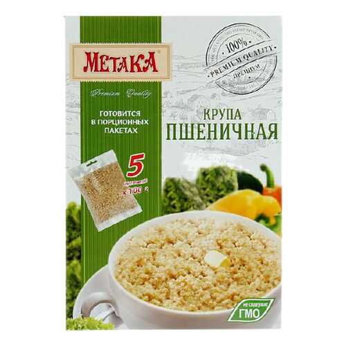Крупа пшеничная Метака в порционных пакетах 100 г 5 пакетиков в Светофор