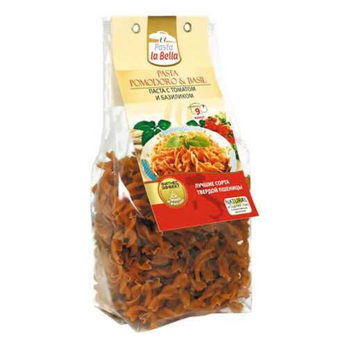 Макароны pasta la Bella паста с томатом и базиликом в Светофор