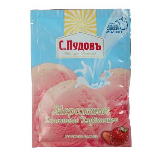 Мороженое домашнее клубничное С.Пудовъ 70 г в Светофор