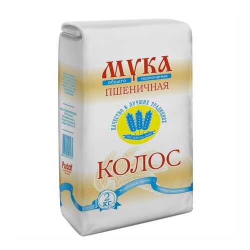 Мука пшеничная колос 2 кг общего назначения в Светофор