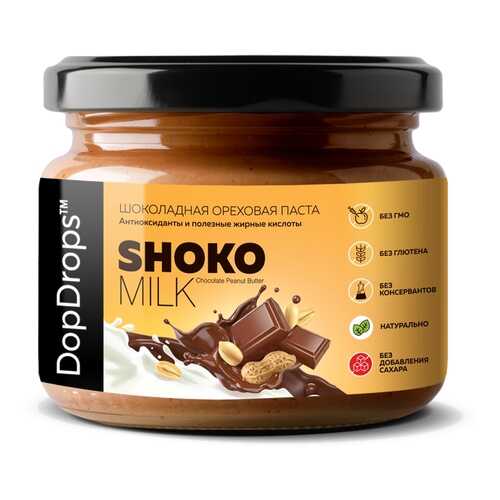 Шоколадно-ореховая паста SHOKO MILK с арахисом и молочным шоколадом без сахара, 250 г в Светофор