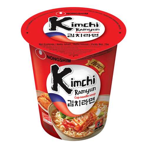 Лапша быстрого приготовления Кимчи Рамен Nongshim стакан 75 г в Светофор