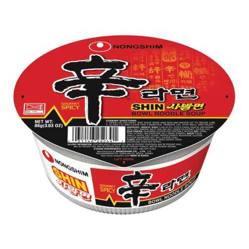 Лапша быстрого приготовления Шин Рамен Nongshim чашка 86 г в Светофор