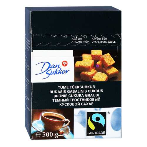 Сахар Dan Sukker темный тростниковый кусковой 500 г в Светофор