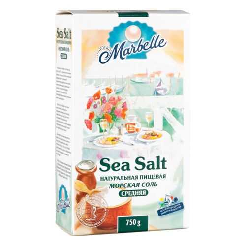 Соль морская пищевая Marbelle натуральная средняя 750 г в Светофор