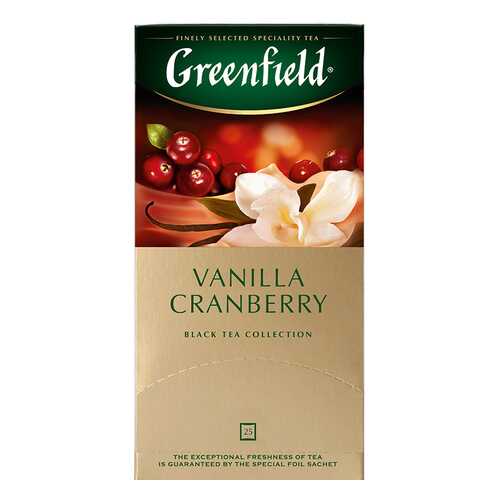 Чай черный Greenfield Vanilla Cranberry 25 пакетиков в Светофор