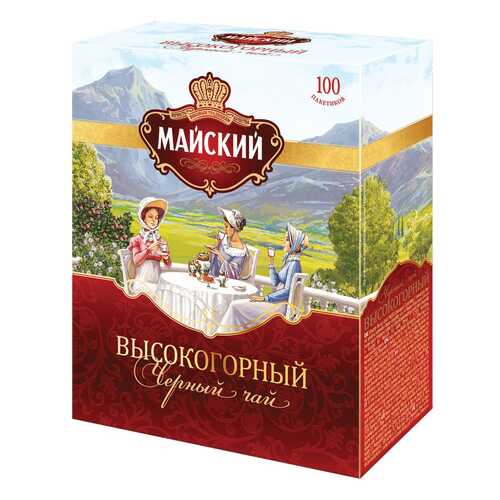 Чай черный Майский высокогорный 100 пакетиков в Светофор