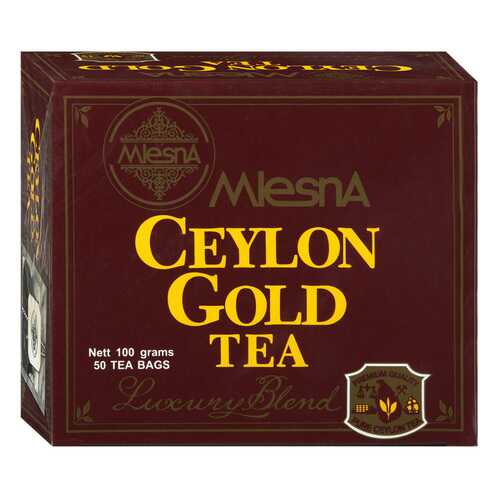 Чай черный Mlesna Ceylon Gold, 50 пак*2г Шри-Ланка в Светофор