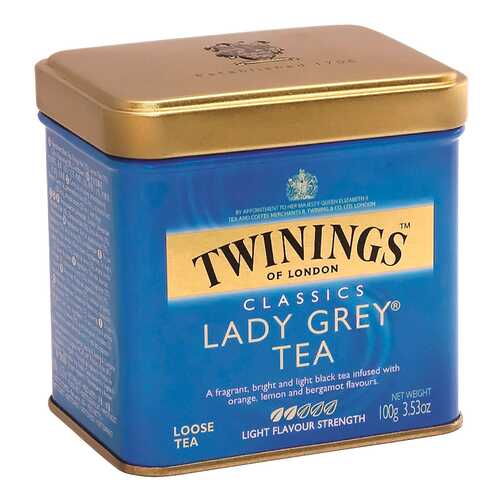 Чай черный Twinings чай леди грей с ароматом цитрусовых байховый среднелистовой 100 г в Светофор