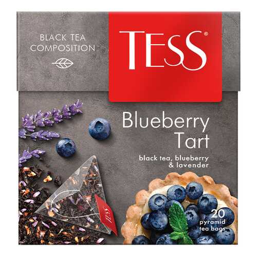 Чай черный в пирамидках Tess Blueberry Tart 20 штук в Светофор