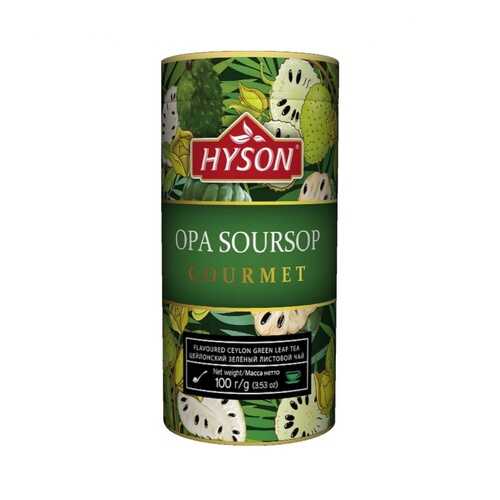 Чай Hyson Зеленый OPA Soursop Gourmet, листовой с ароматом саусепа, 100 гр в Светофор