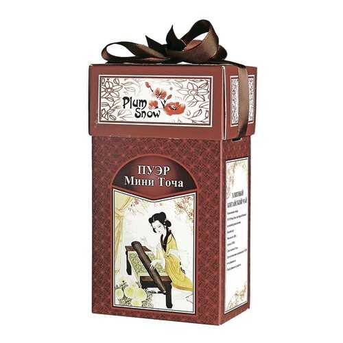 Чай Plum Snow Пуэр Мини Точа, чёрный листовой, 100 гр в Светофор