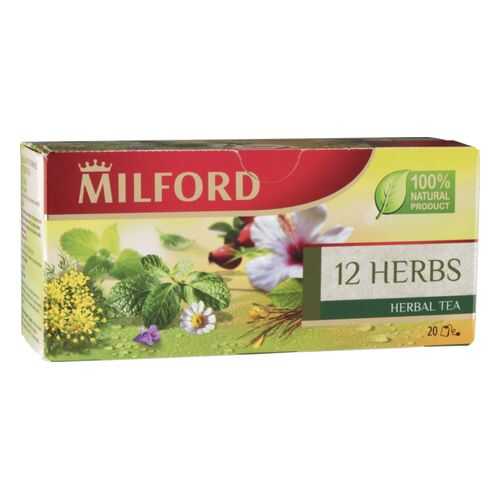 Чай травяной Milford 12 herbs 20 пакетиков в Светофор