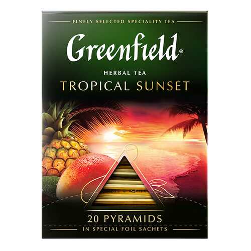 Чай травяной в пирамидках Greenfield Tropical Sunset 20 пакетиков в Светофор