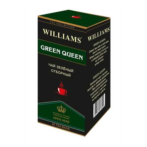 Чай Williams Green Queen, зеленый отборный, 25 пакетиков в Светофор