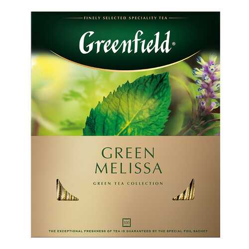 Чай зеленый Greenfield Green Melissa 100 пакетиков в Светофор