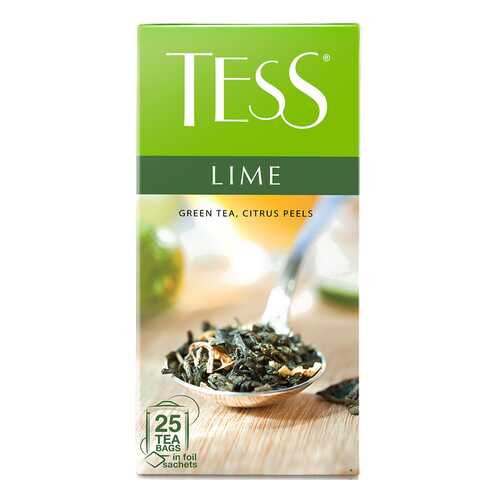 Чай зеленый Tess Lime 25 пакетиков в Светофор