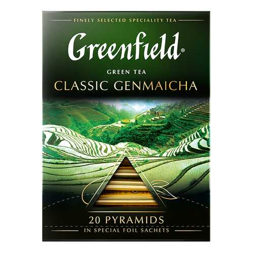 Чай зеленый в пирамидках Greenfield Classic Genmaicha 20 пакетиков в Светофор