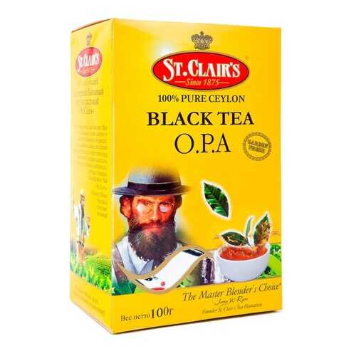 Подарочный набор St. Clair С чёрным крупнолистовым чаем и фарфоровым чайником, 100 г в Светофор