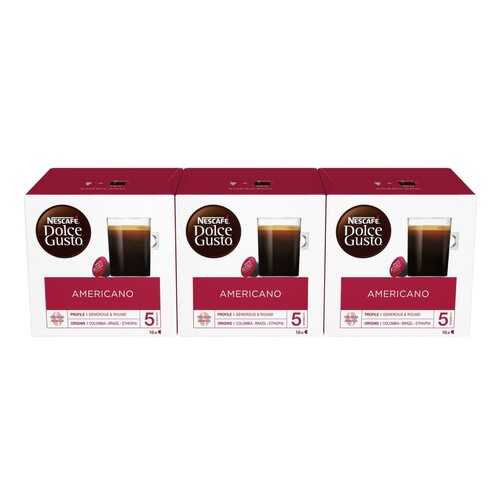 Кофе натуральный жареный молотый Nescafe Dolce Gusto Americano 3 штуки по 16 капсул в Светофор