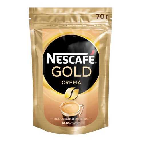 Кофе растворимый Nescafe gold crema кофе растворимый пакет 70 г в Светофор