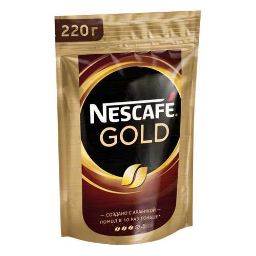 Кофе растворимый Nescafe gold пакет 220 г в Светофор