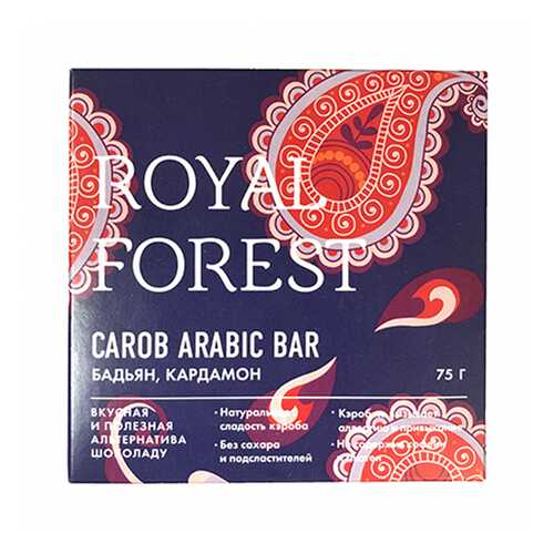 Шоколад Royal Forest Арабский с бадьяном и кардамоном 75г в Светофор