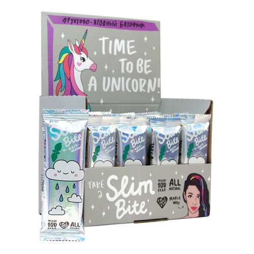 Батончик Фруктово-ягодный Bite Slim Unicorn Апельсин 30 штук по 30 гр в Светофор