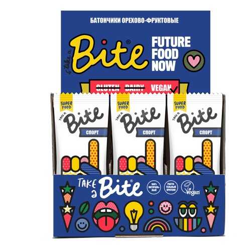 Bite Батончики Bite 45 г, 20 шт, вкус: арахис-банан в Светофор