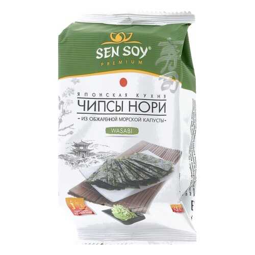 Чипсы нори wasabi Sen Soy из морской капусты 4.5 г в Светофор