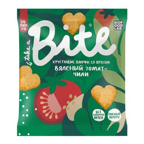 Мультизлаковые фигурки Take a Bite Паффы со вкусом Вяленый томат-чили, 30 гр в Светофор