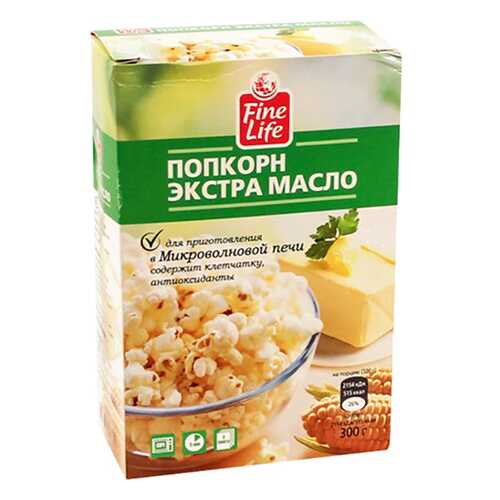 Попкорн Fine Life экстра масло 100 г 3 штуки в Светофор