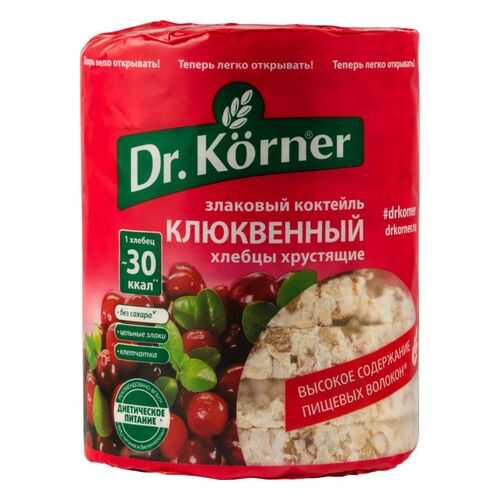 Хлебцы хрустящие Dr.Kоrner злаковый коктейль клюквенный 100 г в Светофор