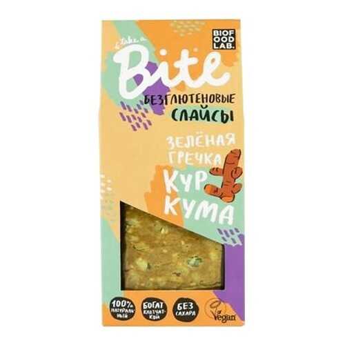 Хлебцы хрустящие Take a Bite слайсы из зеленой гречки с куркумой 100 г в Светофор