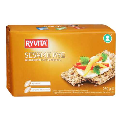 Хлебцы Ryvita Из цельного зерна c кунжутом sesame 12 штук в Светофор