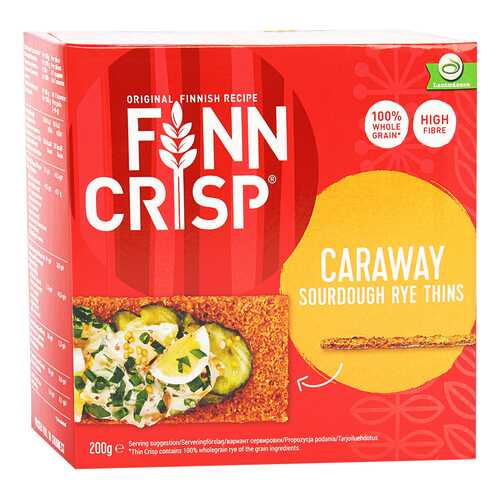 Сухарики Finn Crisp ржаные с тмином 200 г в Светофор