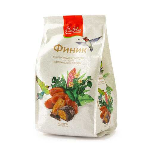 Конфеты Виваль Финик в шоколадной глазури со вкусом ирландских сливок 200г в Светофор