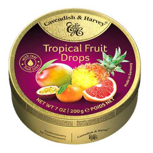 Леденцы Cavendish&Harvey tropical fruit с фруктовым соком 200 г в Светофор